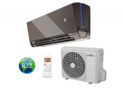 Fisher Art - Dizájn Split klíma szett 3.5kW FSAUIF-Art-123AE3-B / FSOAIF-Art-123AE3 Antracit szürke - arany - ezüst