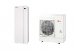 Fujitsu Waterstage Comfort Duo osztott levegő-víz hőszivattyú (beépítetett 190 literes HMV tartállyal) 10 KW (WGYA100ML3/WOYA100KLT)